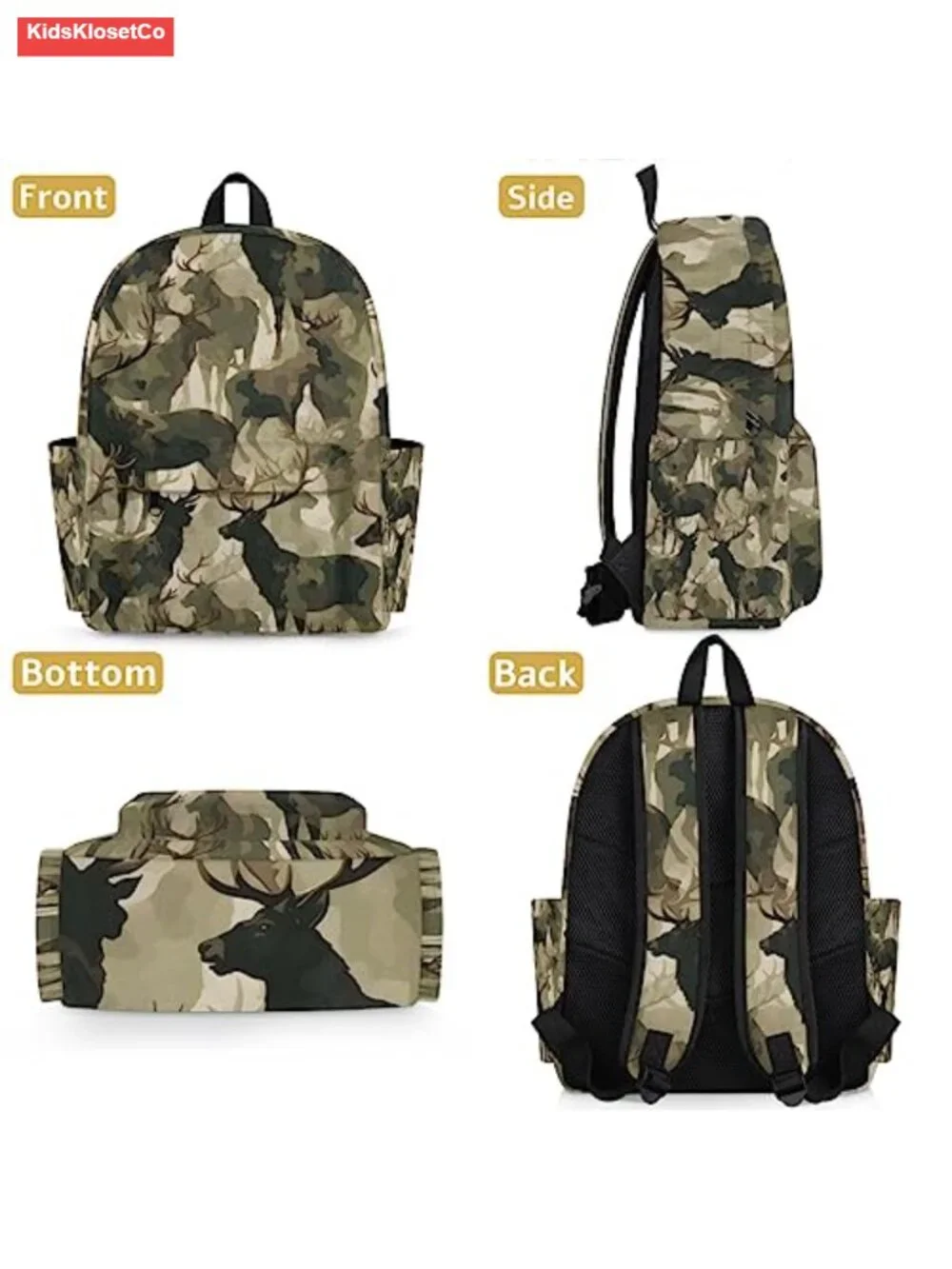 Camouflage Animal Preschool Backpack for Kids Toddler Lightweight School Bag